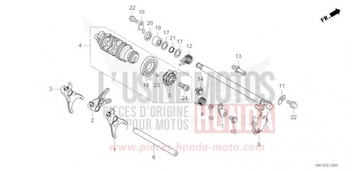 BARILLET DE SELECTION CB650RAR de 2025